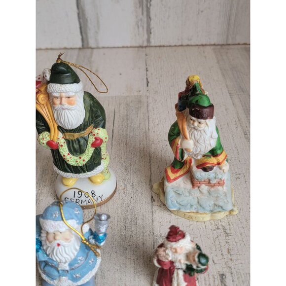 Santa Claus Vintage variety ornament Xmas set rustic decor - Picture 4 of 7